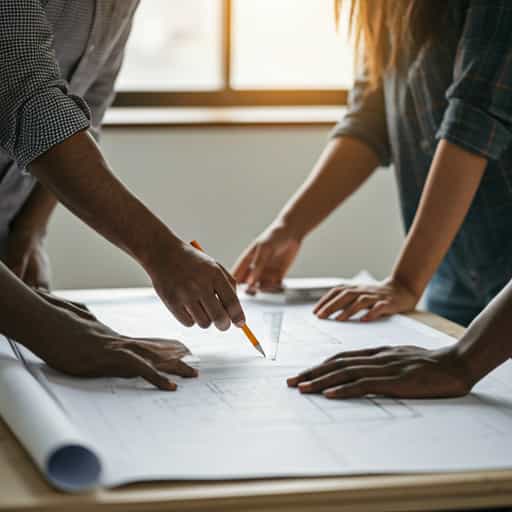 Collaborative workshop with participants using sticky notes